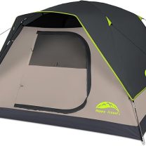 Happy Travel Camping Tent, 4 Person Dome Tents for Camping with Rainfly, Waterproof Clip Easy Setup Portable Family Tent with Mesh Windows, 20% More Headroom Backpacking Tents for Camping & Hiking