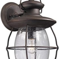 Elk Home 47044/1 Village Lantern 18'' High 1-Light Outdoor Sconce in Weathered Charcoal